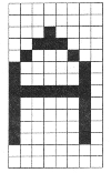 Построение буквы "А" в матрице 9 x 14