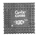 Процессор Cyrix DX2-50 с приклеенным заводским радиатором