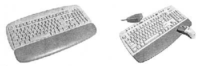 клавиатура 
  с интерфейсом PS/2 Logitech Deluxe Access и беспроводные клавиатура и мышь Genius 
  TwinTouch
