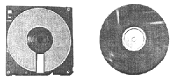 Конструкция 3,5-дюймового гибкого диска: а — корпус; б— гибкий диск